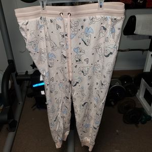 Disney Snow White ladies sz XL pale pink pj pants